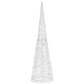 Piramidă decorativă con de lumini cu led alb rece 120 cm acril, 4 image