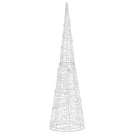 Piramidă decorativă con de lumini cu led alb rece 90 cm acril, 4 image