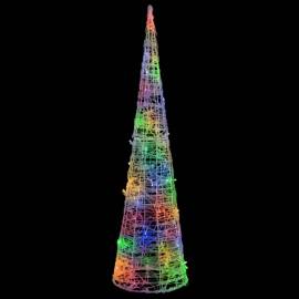 Piramidă decorativă con de lumini cu led colorat 90 cm acril, 2 image