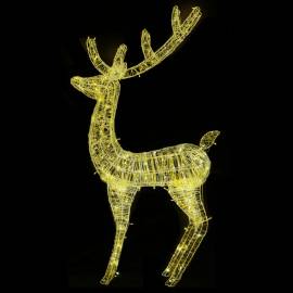 Ren de crăciun, 250 led-uri, alb cald, 180 cm, acril, xxl, 5 image