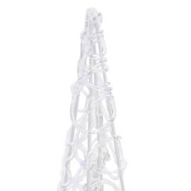 Set conuri decorative cu led-uri, alb rece, 30/45/60 cm, acril, 6 image