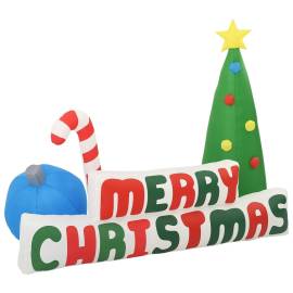 Brad gonflabil crăciun fericit decorațiuni cu led 240x188 cm, 4 image