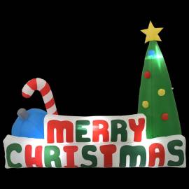 Brad gonflabil crăciun fericit decorațiuni cu led 240x188 cm, 2 image