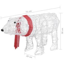 Decorațiune de crăciun urs, 45 leduri, 71 x 20 x 38 cm, acrilic, 9 image