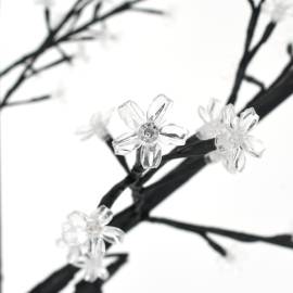 Pom crăciun, 120 led-uri alb cald, flori de cireș, 150 cm, 5 image