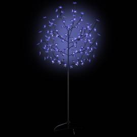 Pom crăciun, 120 led-uri lumină albastră, flori de cireș 150 cm, 3 image