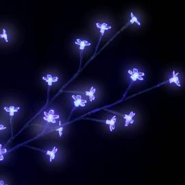 Pom crăciun, 120 led-uri lumină albastră, flori de cireș 150 cm, 6 image