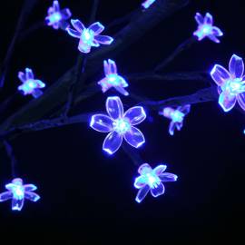 Pom crăciun, 1200 led-uri lumină albastră flori de cireș 400 cm, 8 image
