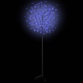 Pom crăciun, 200 led-uri lumină albastră, flori de cireș 180 cm, 3 image