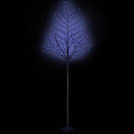 Pom crăciun, 600 led-uri lumină albastră, flori de cireș 300 cm, 3 image