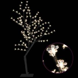 Pom de crăciun, 128 leduri alb cald, flori de cireș, 120 cm, 3 image