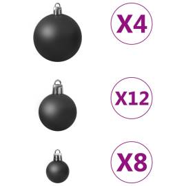 Set globuri de crăciun, 100 piese, negru, 3 image
