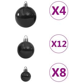 Set globuri de crăciun, 100 piese, negru, 4 image