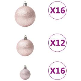 Set globuri de crăciun, 100 piese, roz, 3 image