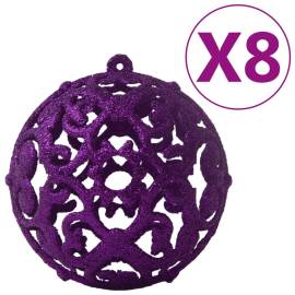 Set globuri de crăciun, 100 piese, violet, 5 image