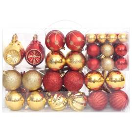 Set globuri de crăciun, 108 piese, auriu și roșu, 3 image