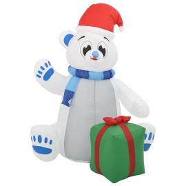Urs polar gonflabil de crăciun cu led, 1,8 m, interior/exterior, 2 image