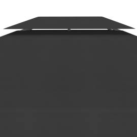 Acoperiș de pavilion cu 2 niveluri, negru, 4x3 m, 310 g/m², 6 image
