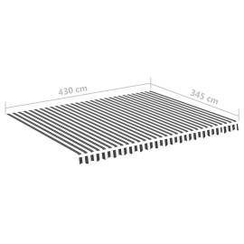 Pânză de rezervă copertină, antracit și alb, 4,5x3,5 m, 6 image