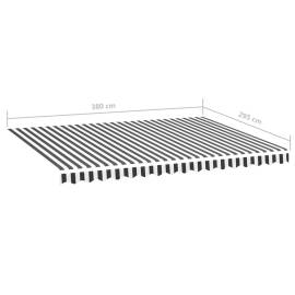 Pânză de rezervă copertină, antracit și alb, 4x3 m, 6 image