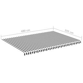 Pânză de rezervă copertină, antracit și alb, 5x3,5 m, 6 image