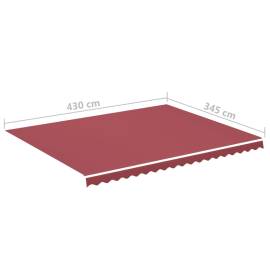 Pânză de rezervă pentru copertină, roșu vișiniu, 4,5x3,5 m, 6 image