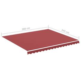 Pânză de rezervă pentru copertină, roșu vișiniu, 4x3,5 m, 6 image