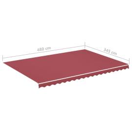 Pânză de rezervă pentru copertină, roșu vișiniu, 5x3,5 m, 6 image