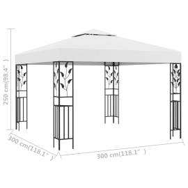 Pavilion de grădină, alb, 3 x 3 m, 180 g/m², 5 image