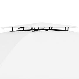 Pavilion de grădină cu perdele, alb, 360x312x265 cm, 180 g/m², 5 image