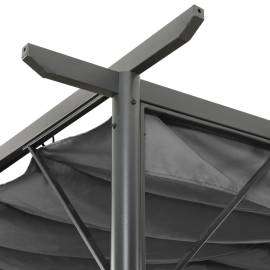Pergolă cu acoperiș retractabil, antracit, 3x3m, oțel, 180 g/m², 3 image