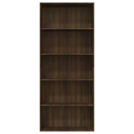 Bibliotecă 5 niveluri stejar maro 80x30x189 cm lemn compozit, 4 image