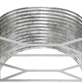 Jardinieră, argintiu, 554x100x68 cm, oțel vopsit electrostatic, 5 image