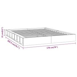 Cadru de pat, alb, 160x200 cm, lemn masiv, 8 image
