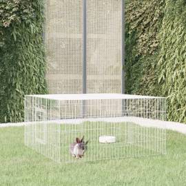 Cușcă pentru iepuri, 110x110x55 cm, fier galvanizat