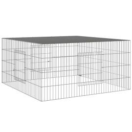 Cușcă pentru iepuri, 110x110x55 cm, fier galvanizat, 2 image