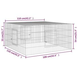 Cușcă pentru iepuri, 110x110x55 cm, fier galvanizat, 7 image