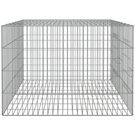 Cușcă pentru iepuri, 2 panouri, 110x79x54 cm, fier galvanizat, 5 image