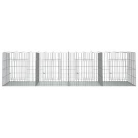 Cușcă pentru iepuri, 4 panouri, 217x79x54 cm, fier galvanizat, 3 image