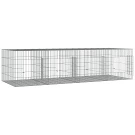 Cușcă pentru iepuri, 4 panouri, 217x79x54 cm, fier galvanizat, 4 image