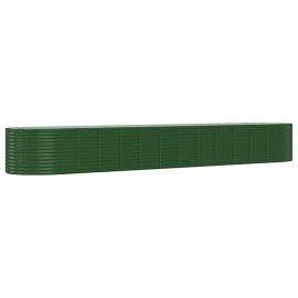 Jardinieră, verde, 554x100x68 cm, oțel vopsit electrostatic, 2 image