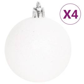 Set globuri de crăciun, 70 piese, argintiu și alb, 6 image