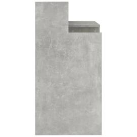 Birou cu lumini led, gri beton, 97x90x45 cm, lemn compozit, 9 image