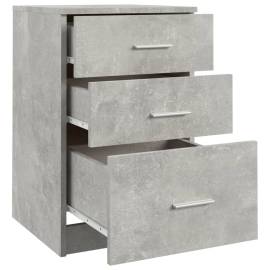 Noptieră, gri beton, 40x40x63 cm, lemn compozit, 8 image