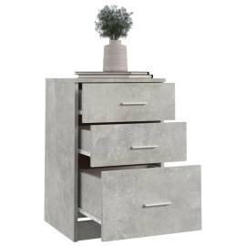 Noptieră, gri beton, 40x40x63 cm, lemn compozit, 5 image