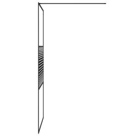 Paravan de duș walk-in negru 100x195 cm sticlă esg transparentă, 4 image