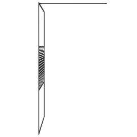 Paravan de duș walk-in negru 115x195 cm sticlă esg transparentă, 4 image