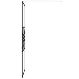 Paravan de duș walk-in negru 90x195 cm sticlă esg transparentă, 4 image