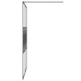 Paravan duș walk-in negru 140x195 cm sticlă esg transparentă, 4 image