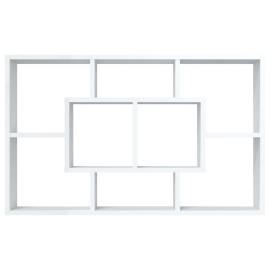 Raft de perete, alb, 85x16x52,5 cm, lemn compozit, 5 image